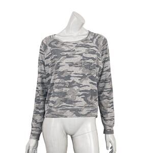 Champion x Todd Snyder Women's Crew Pullover Sweatshirt Terry Camo Gray Size M